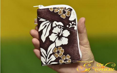ハイビスカスのフラットポーチ(ミニ)minneに出品しました ハイビスカスのフラットポーチ(ミニ)minneに出品しました