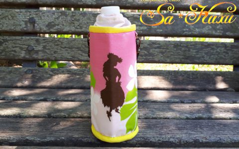 フラガールのペットボトルケース(ピンク)minneに出品しました フラガールのペットボトルケース(ピンク)minneに出品しました