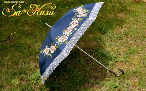 マーガレットの日傘(紺)晴雨兼用minneに出品しています マーガレットの日傘(紺)晴雨兼用minneに出品しています