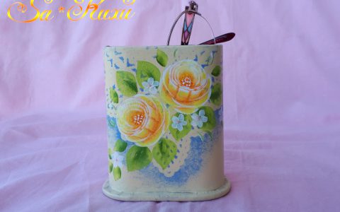 黄薔薇のメガネスタンド・アイボリーminneに出品しました 黄薔薇のメガネスタンド・アイボリーminneに出品しました