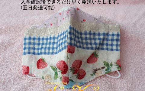 大人用立体布マスク(青チェック、パッチワーク柄)minneに出品しました 大人用立体布マスク(青チェック、パッチワーク柄)minneに出品しました