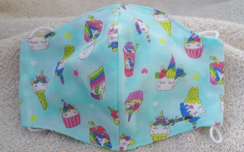 大人用立体布マスク(ユニコーンスィーツ水色)minneに出品しました 大人用立体布マスク(ユニコーンスィーツ水色)minneに出品しました